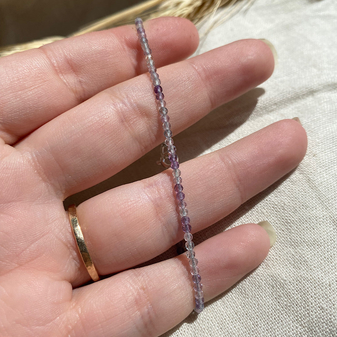 Gemstone beaded bracelet - Fluorite NM47