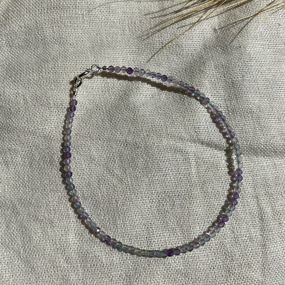 Gemstone beaded bracelet - Fluorite NM47