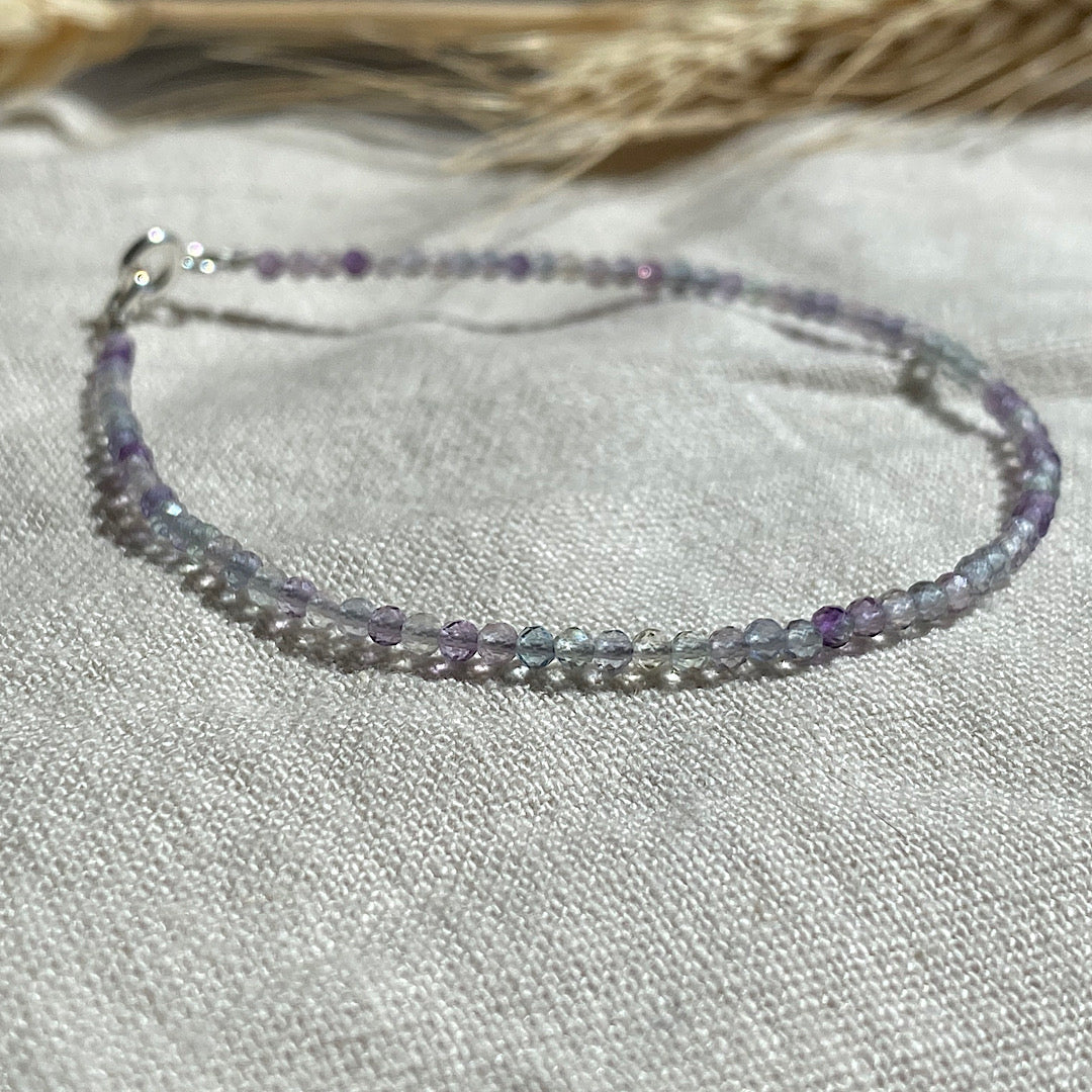 Gemstone beaded bracelet - Fluorite NM47