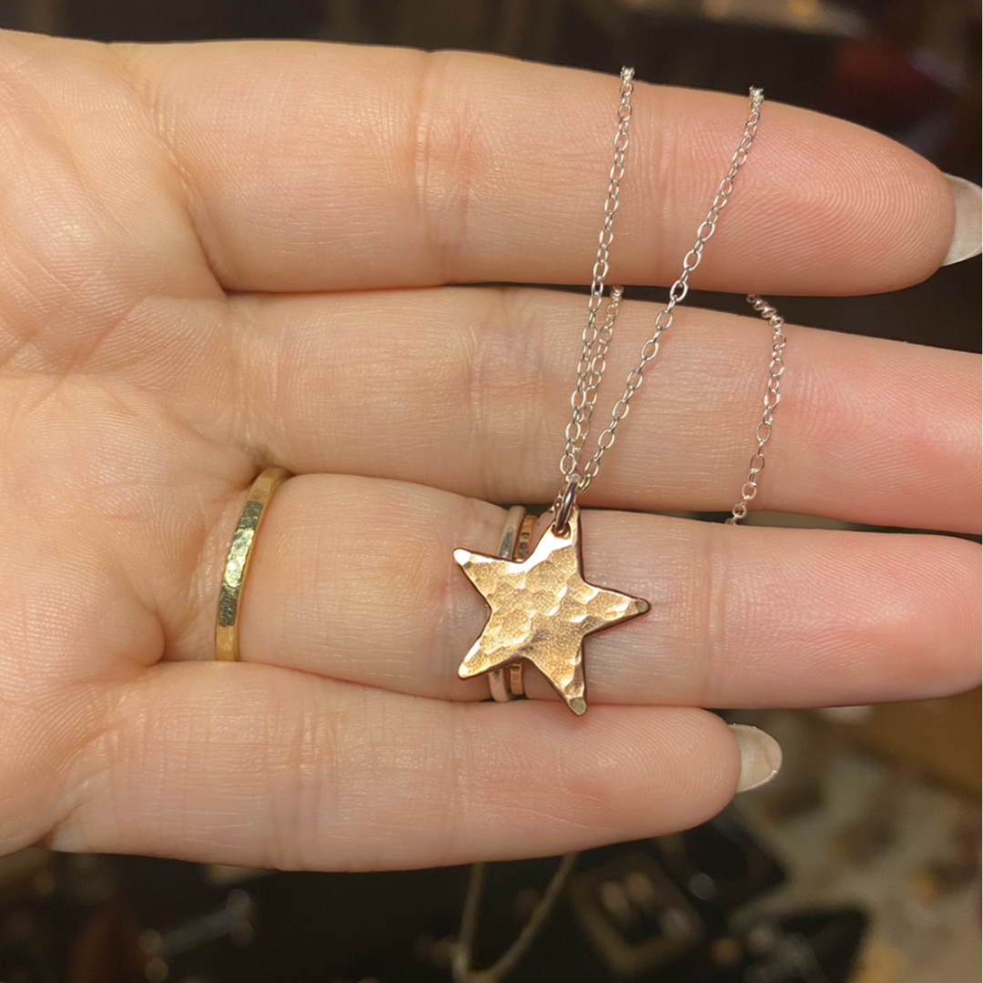 Copper star necklace NM47