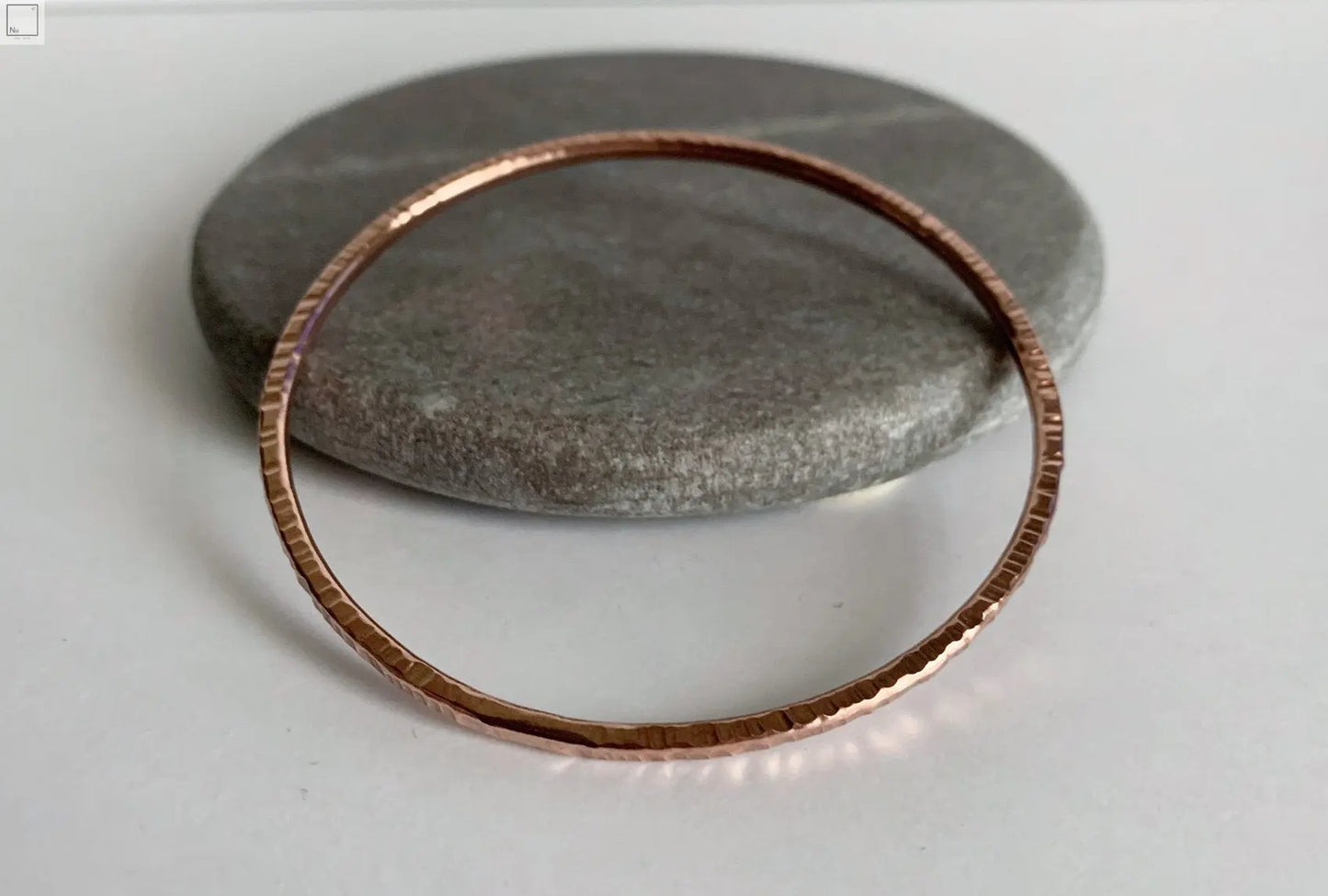 Copper bangle with heavy hammered texture - discontinued NM47