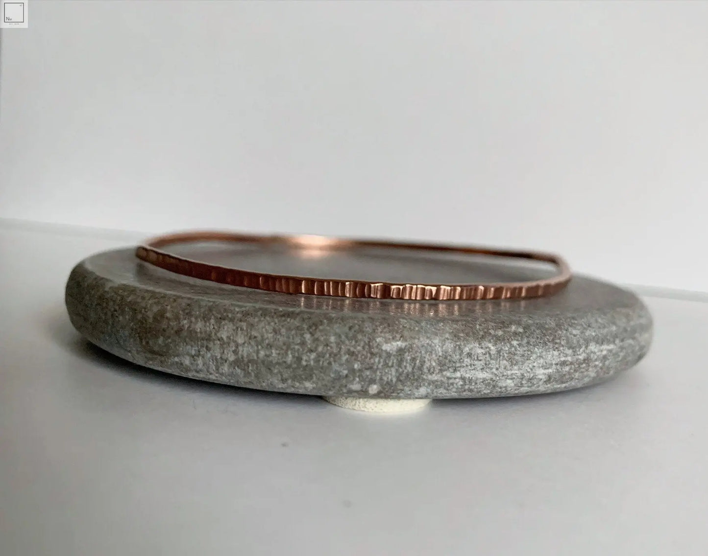 Copper bangle with heavy hammered texture - discontinued NM47