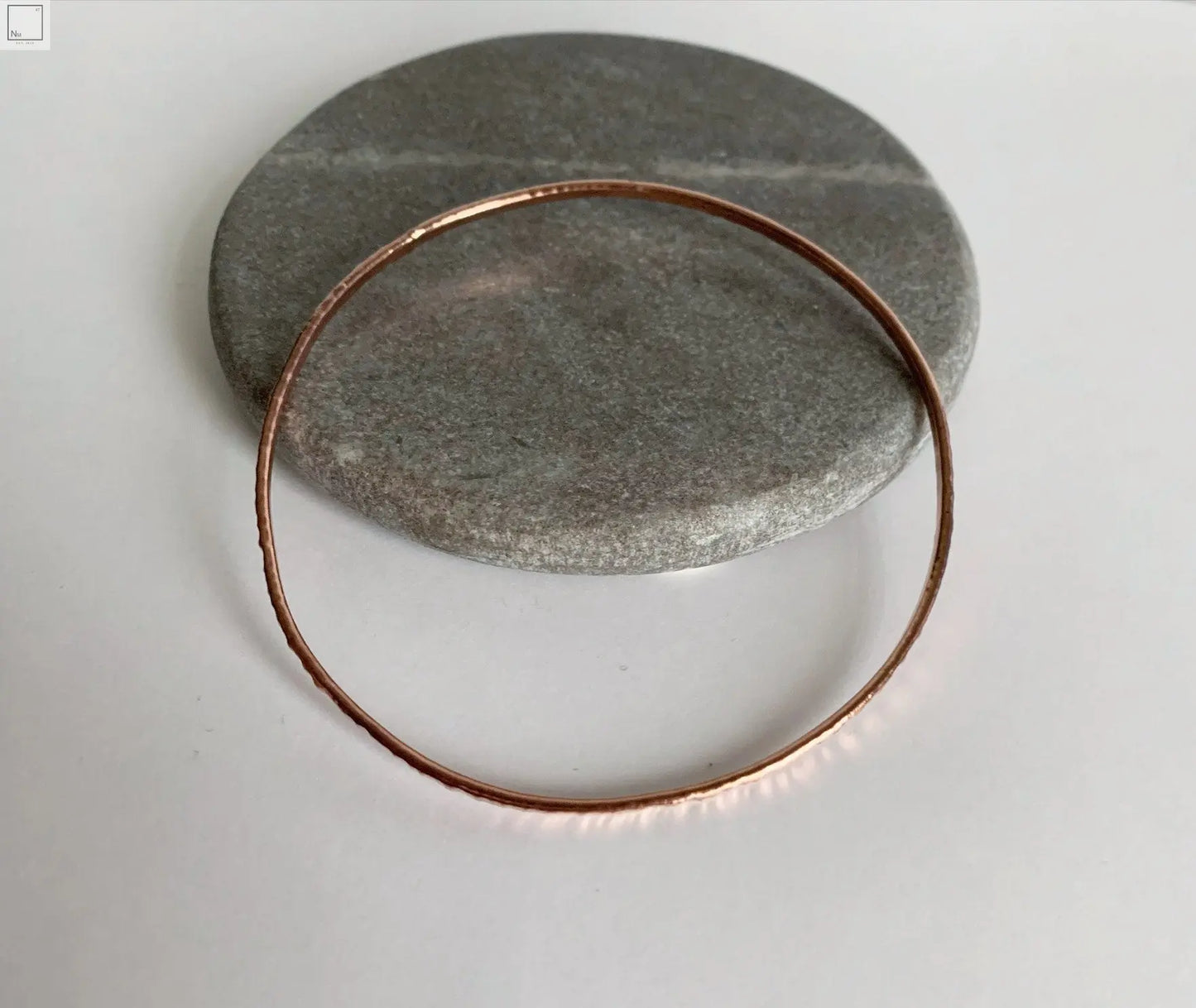 Copper bangle with heavy hammered texture - discontinued NM47