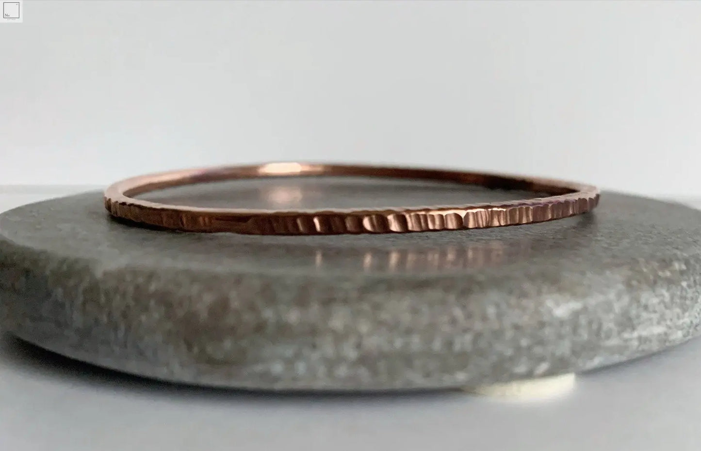 Copper bangle with heavy hammered texture - discontinued NM47
