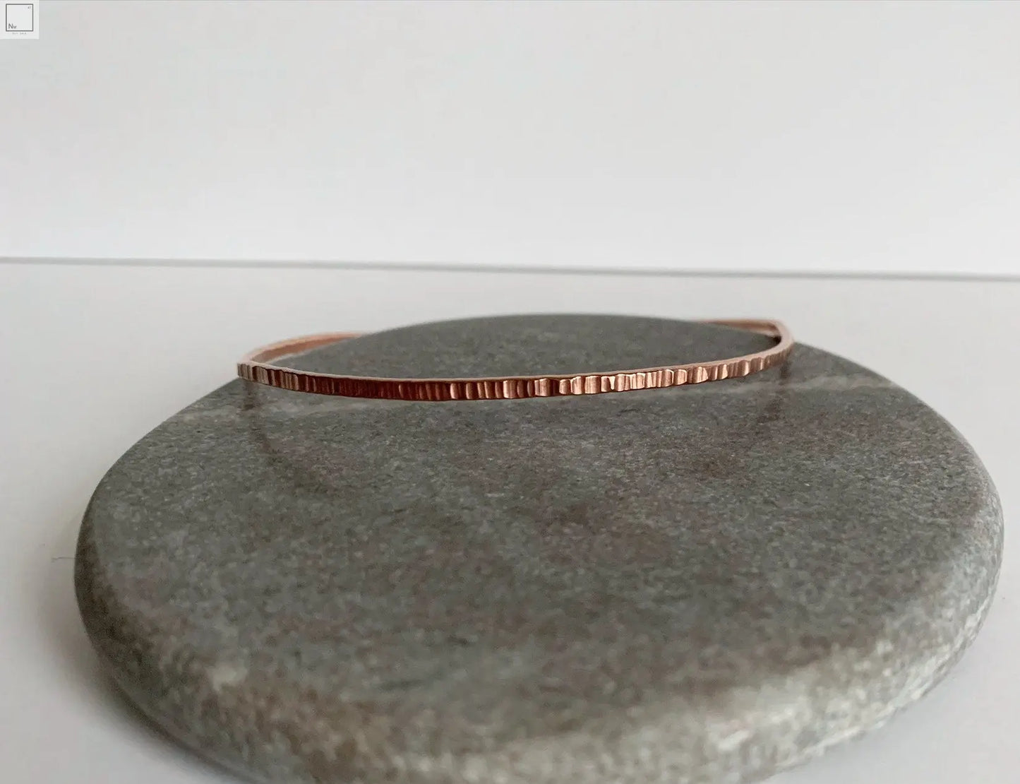 Copper bangle with heavy hammered texture - discontinued NM47