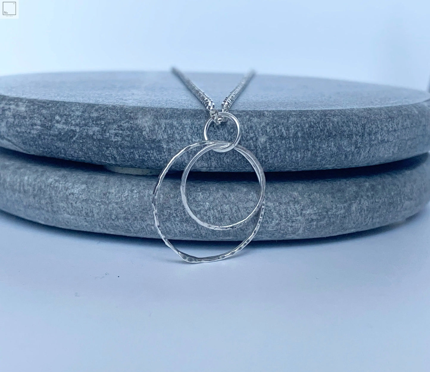Mother daughter silver necklace NM47