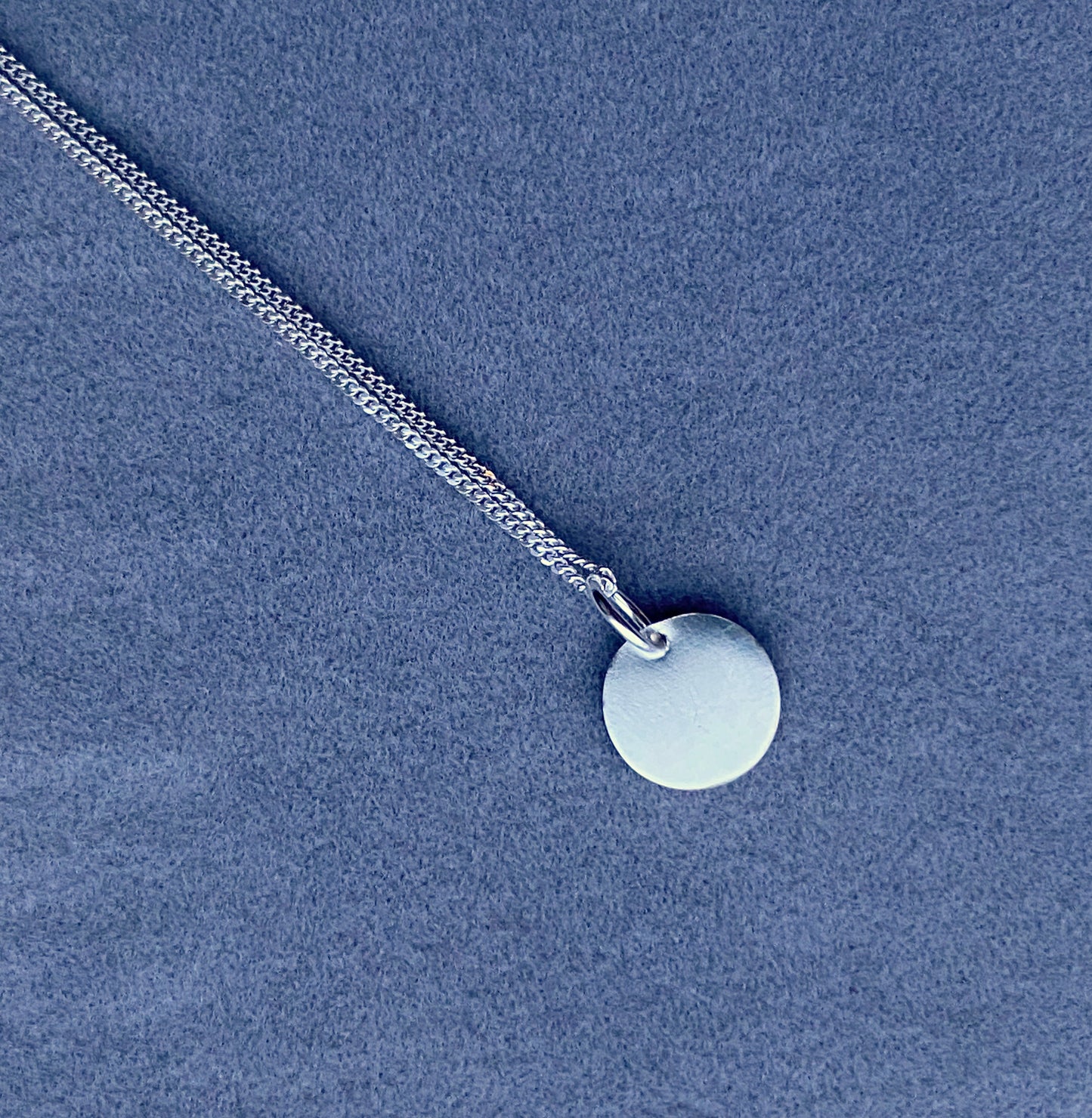 Silver disc necklace NM47