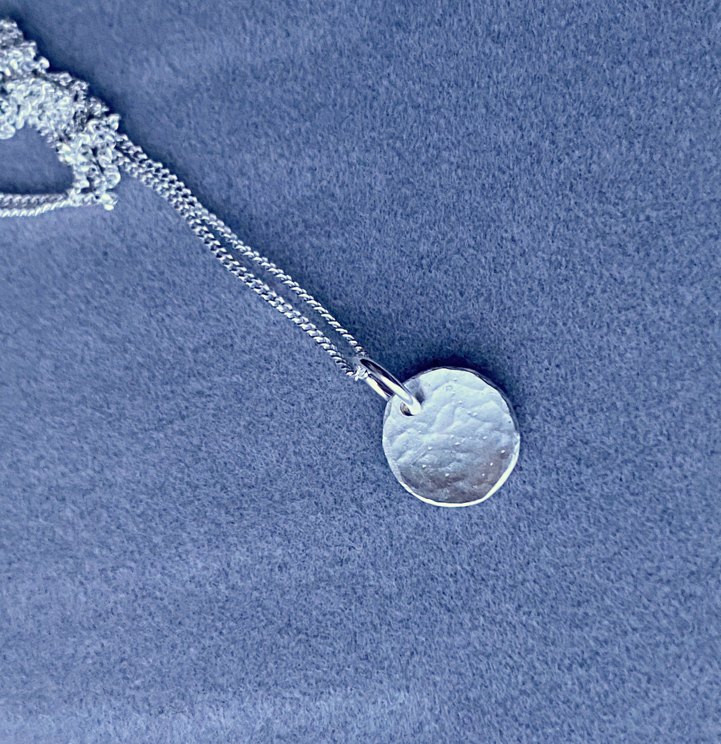 Silver disc necklace NM47