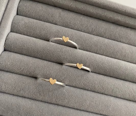 Gold heart ring NM47