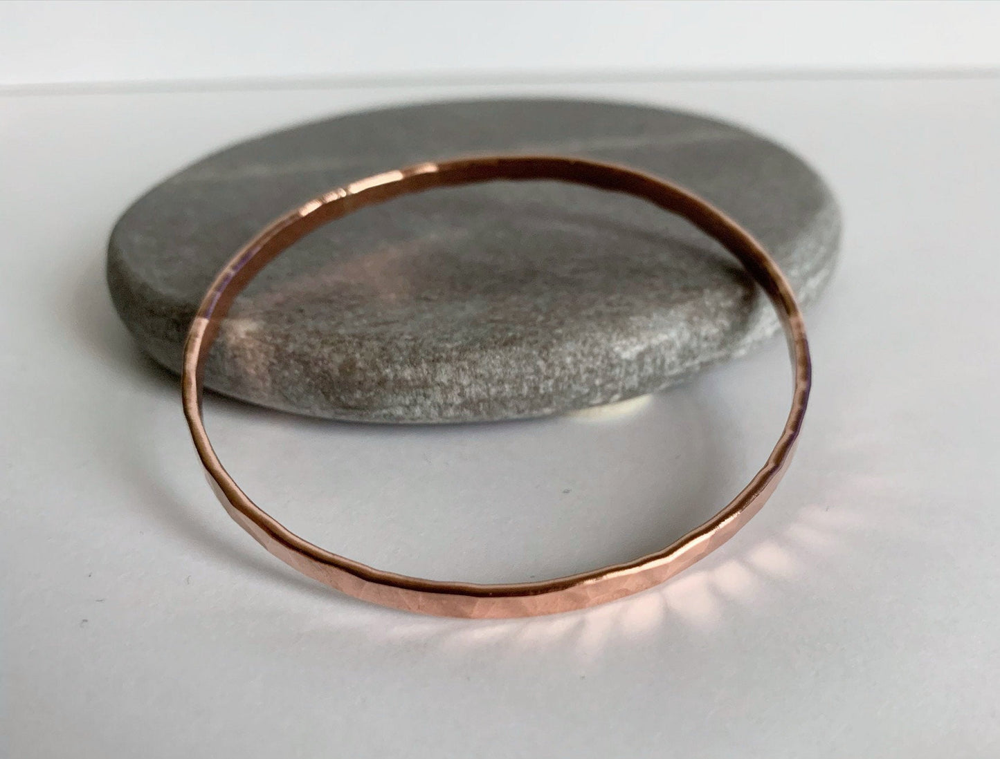 Copper bangle with light shimmer texture - discontinued NM47