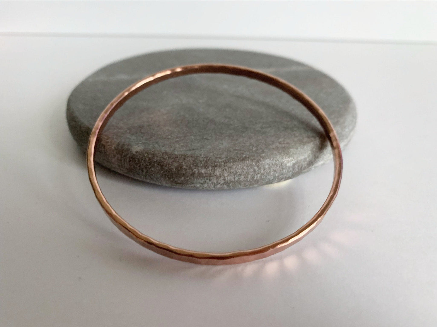 Copper bangle with light shimmer texture - discontinued NM47