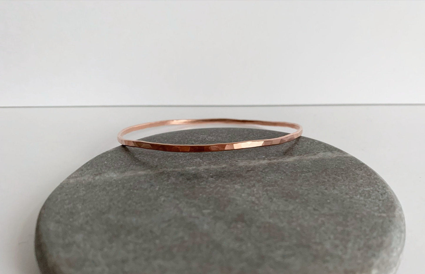 Copper bangle with light shimmer texture - discontinued NM47