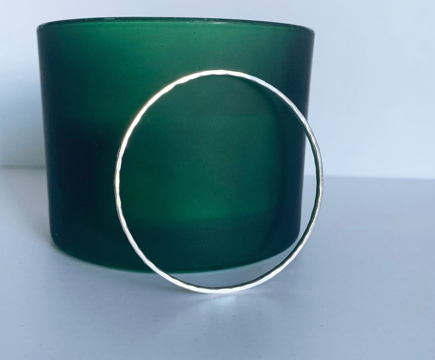 Sterling silver textured bangle ‘shimmer’ NM47