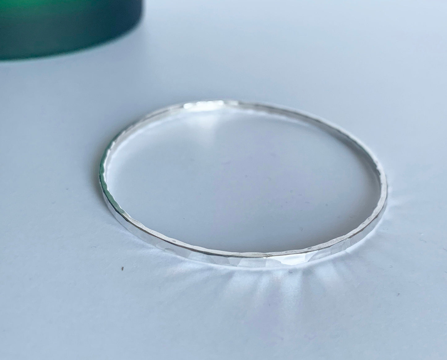 Sterling silver textured bangle ‘shimmer’ NM47