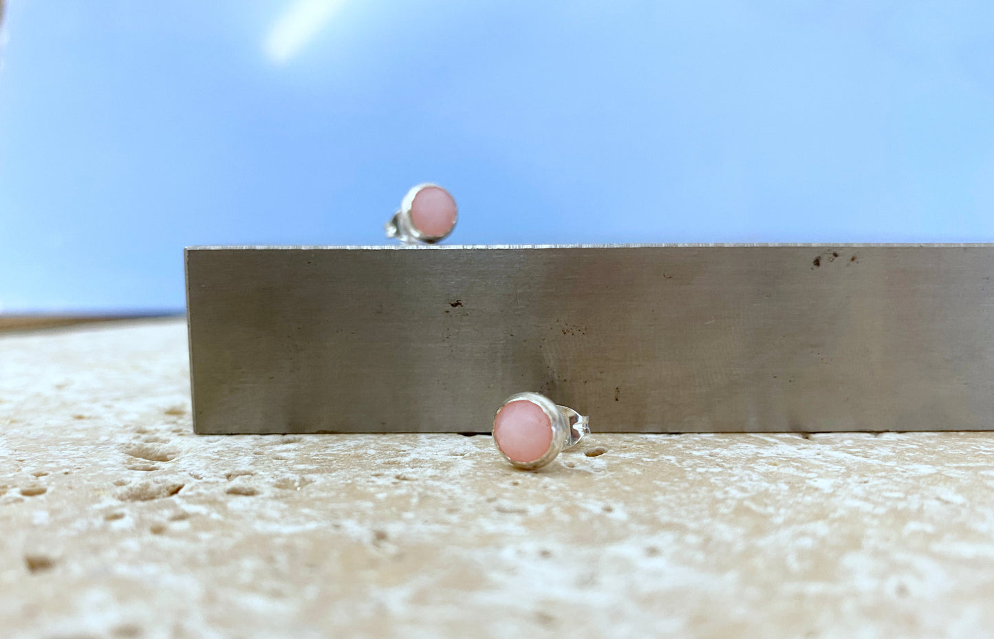Pink Opal studs NM47