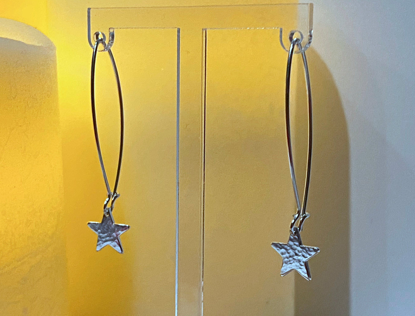 Star long drop earrings NM47
