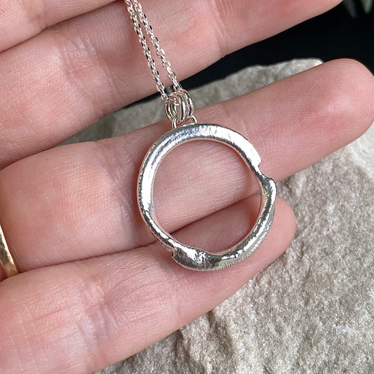 Molten silver necklace - design 5.