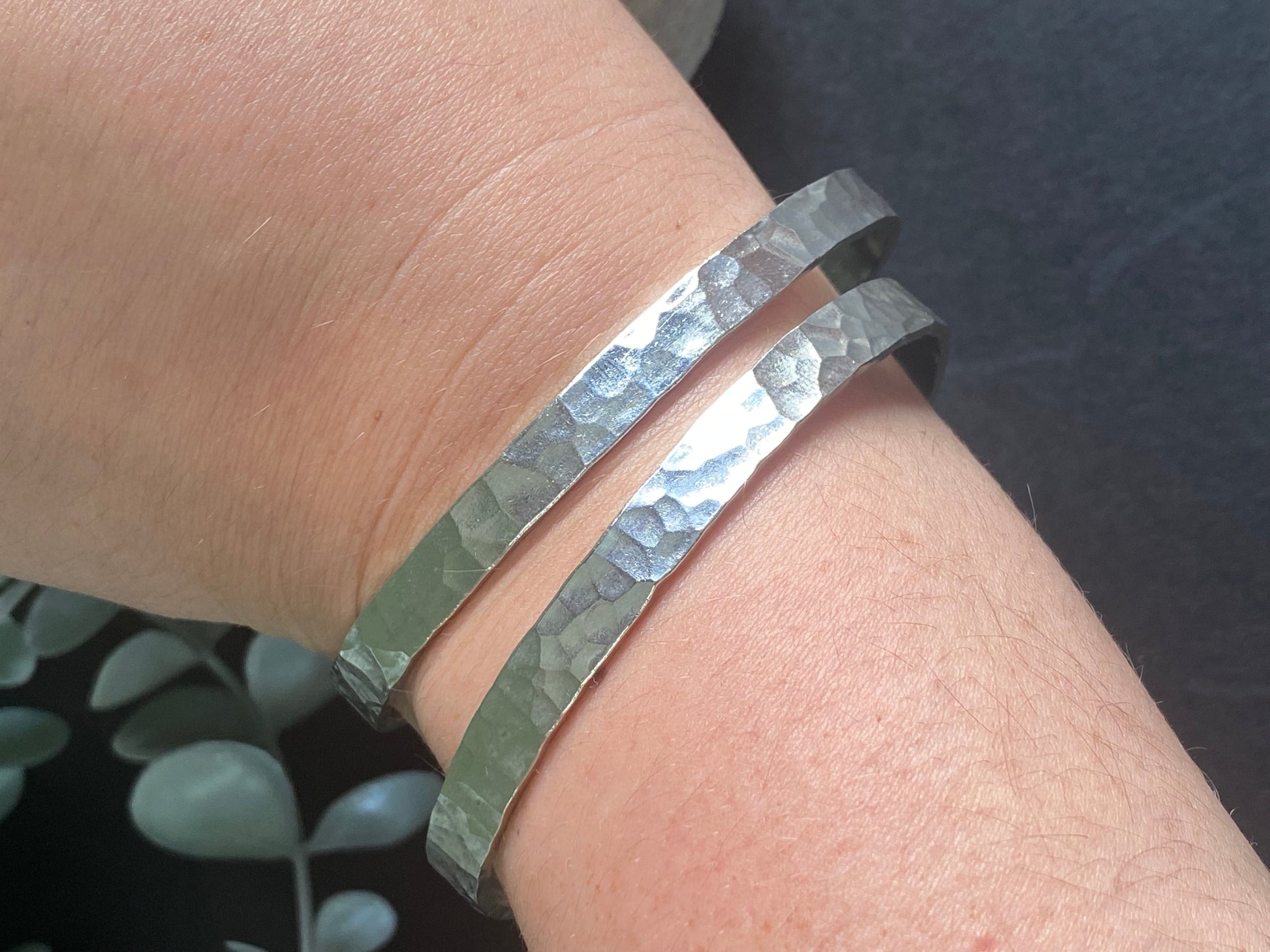 Solid silver cuff NM47