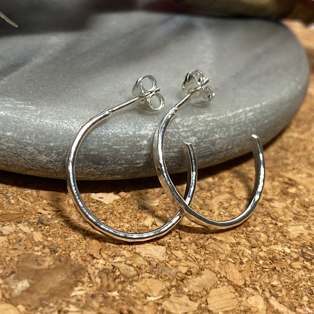 Everyday silver hoops