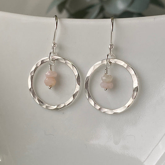 Pink Opal Earrings