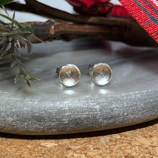White Topaz studs NM47