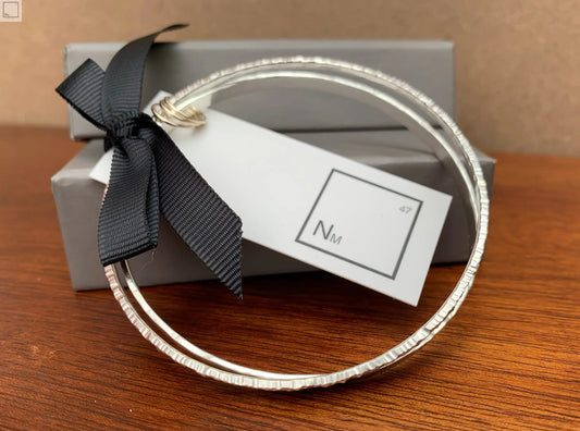 Made to Order - Double bangle with yellow gold hoops NM47