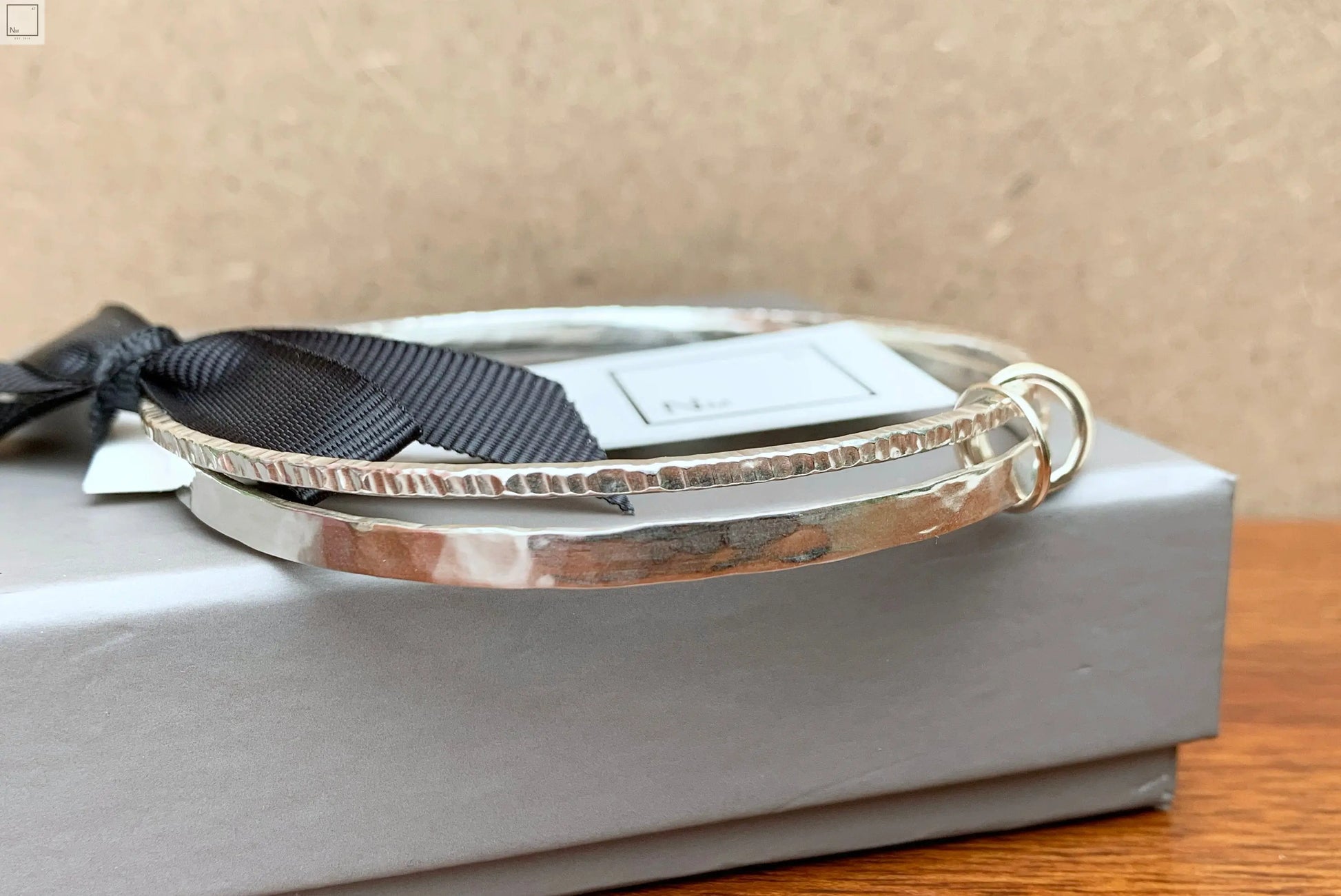 Made to Order - Double bangle with yellow gold hoops NM47