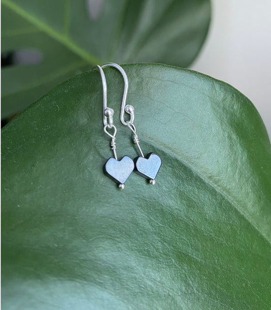 Hematite Heart earrings NM47