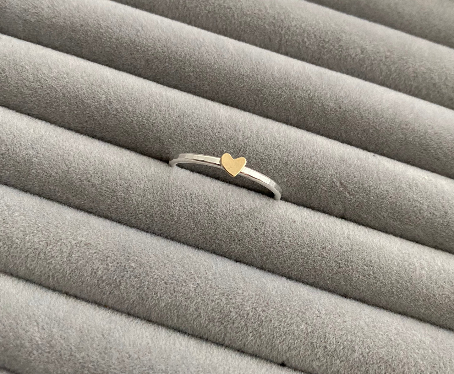Gold heart ring