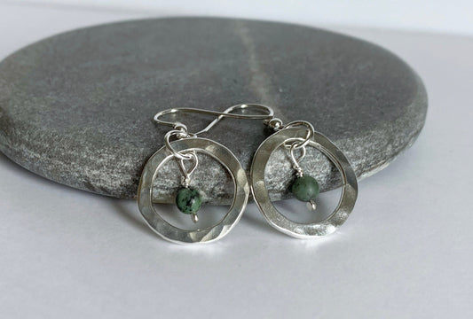 African turquoise jasper earrings