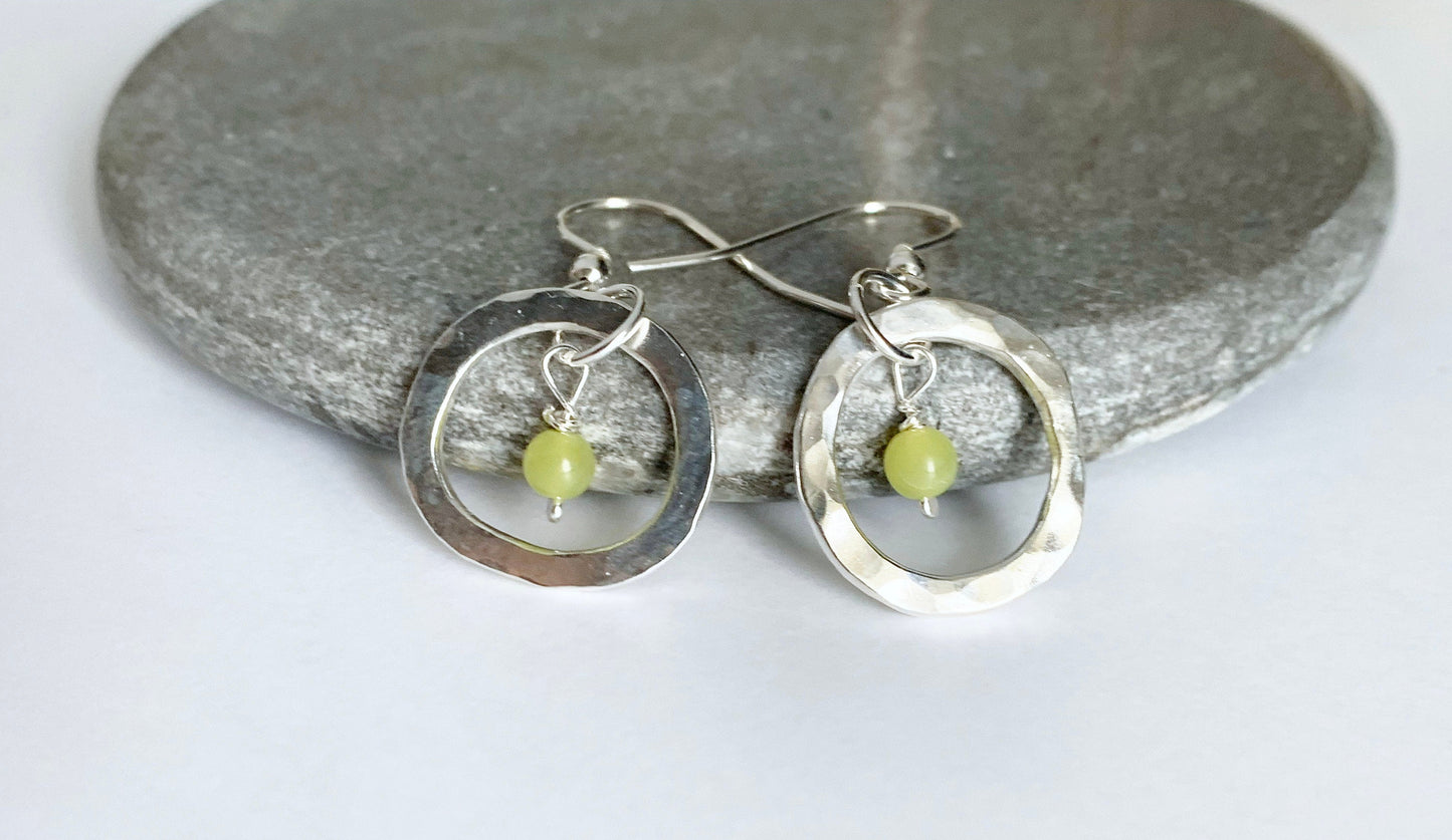 Lemon jasper earrings
