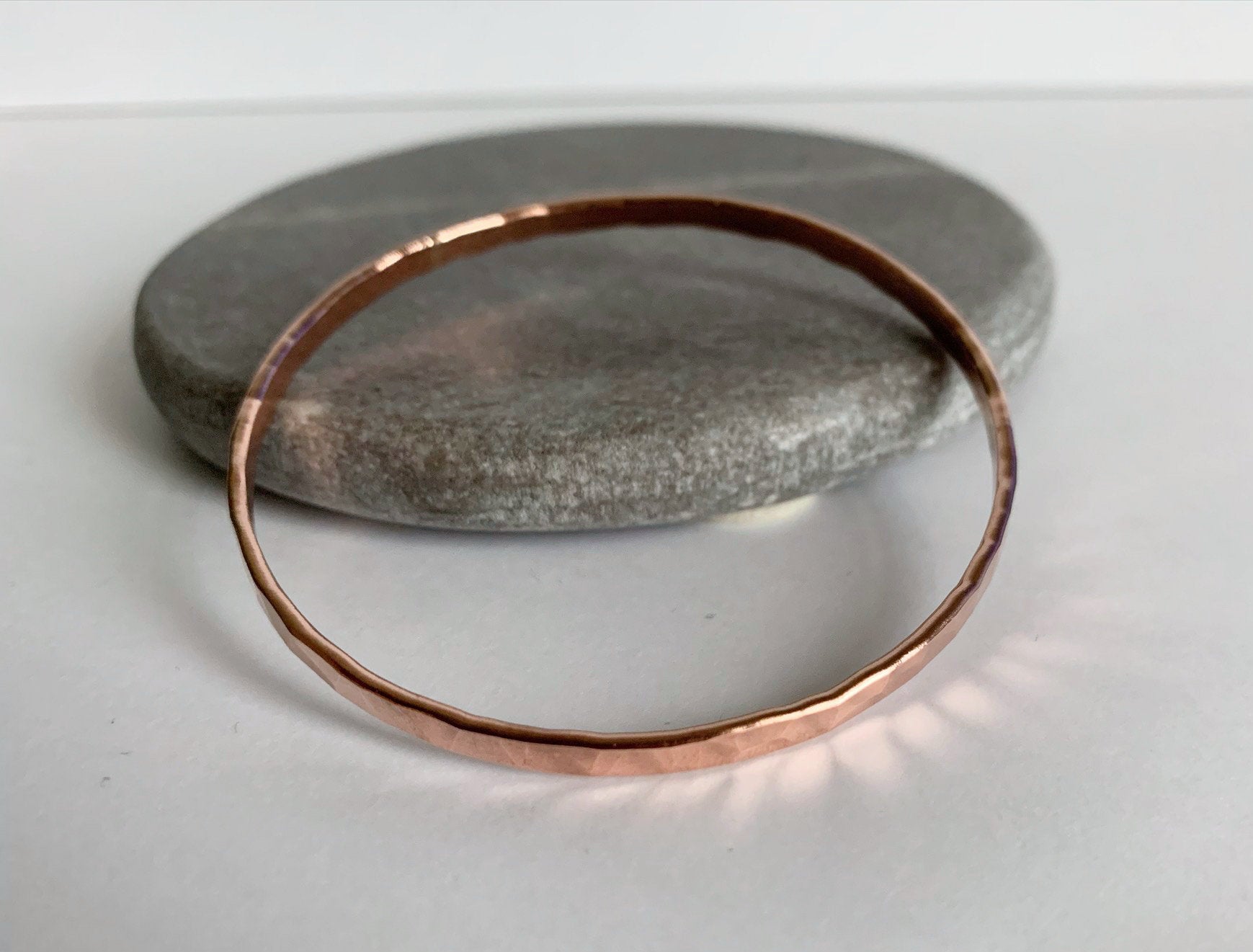 Copper bangle with light shimmer texture - discontinued NM47