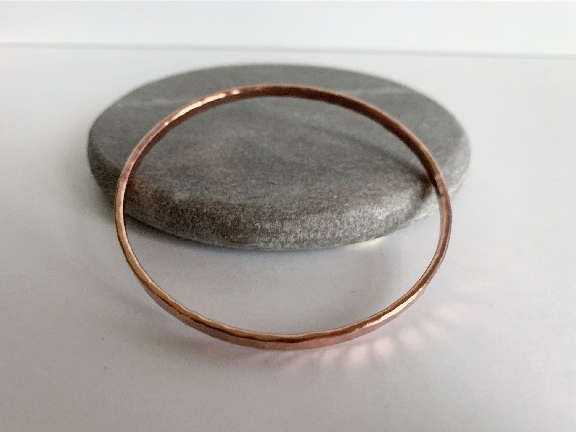 Copper bangle with light shimmer texture - discontinued NM47