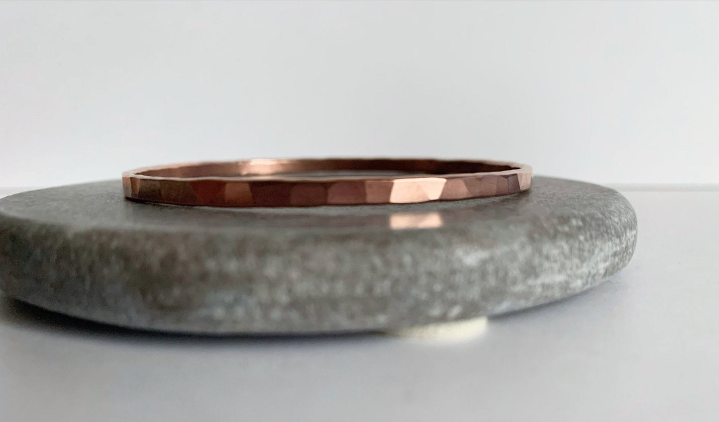 Copper bangle with light shimmer texture - discontinued NM47