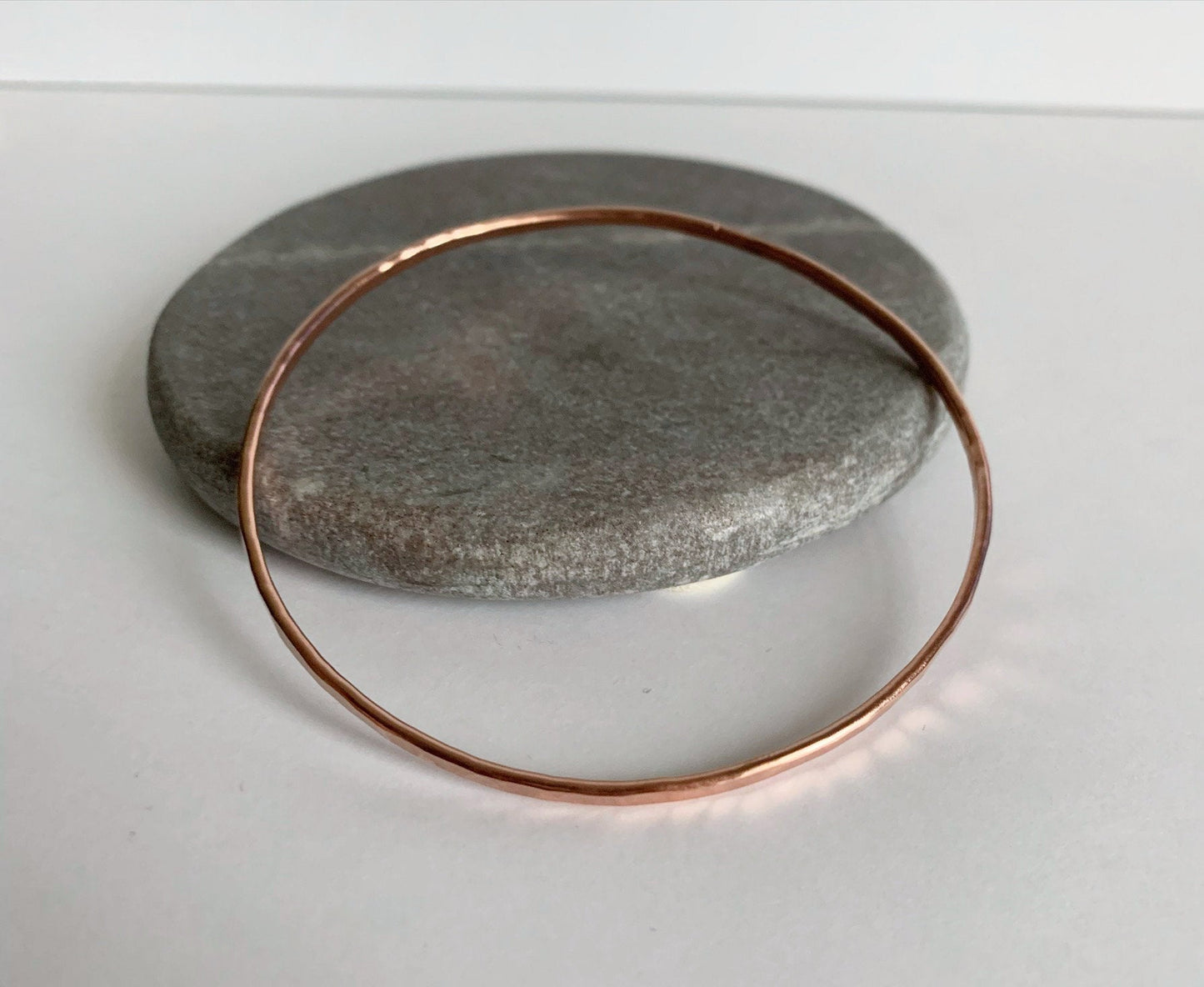 Copper bangle with light shimmer texture - discontinued NM47