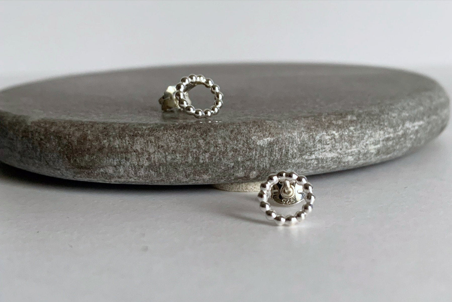 Simple beaded studs - flowery