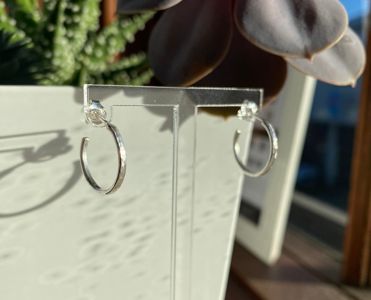 Everyday silver hoops