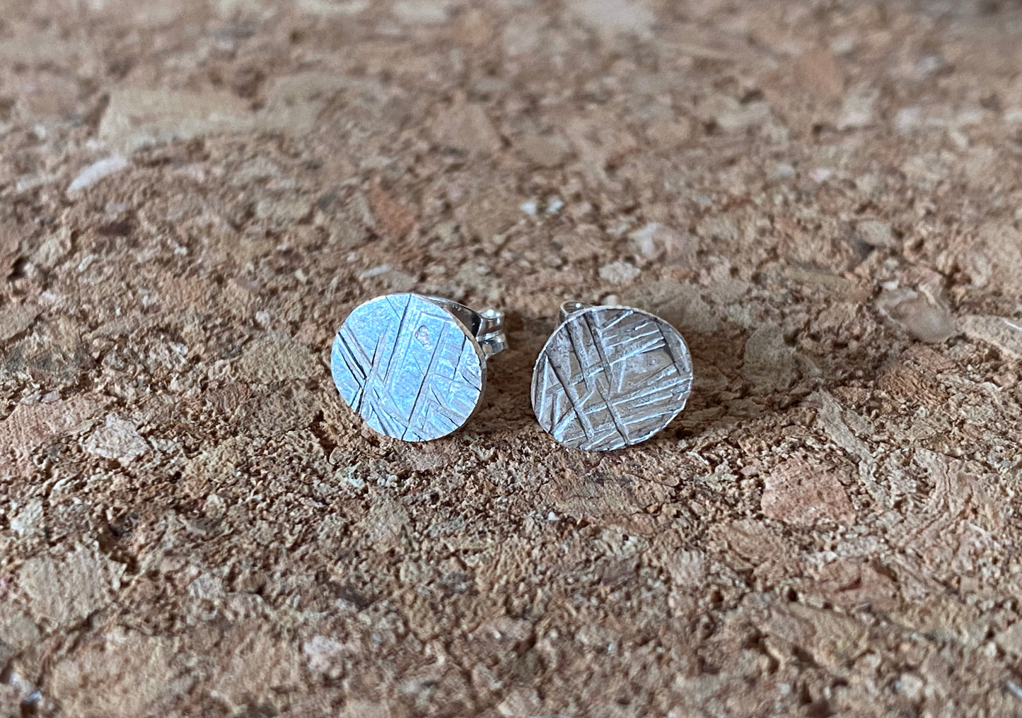 Recycled silver studs