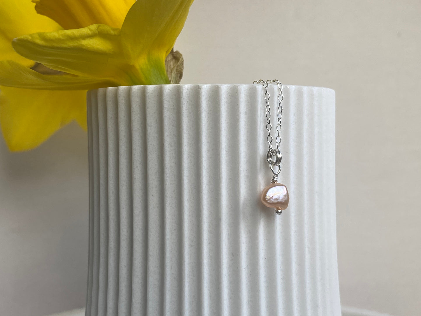 Peach Pearl necklace NM47