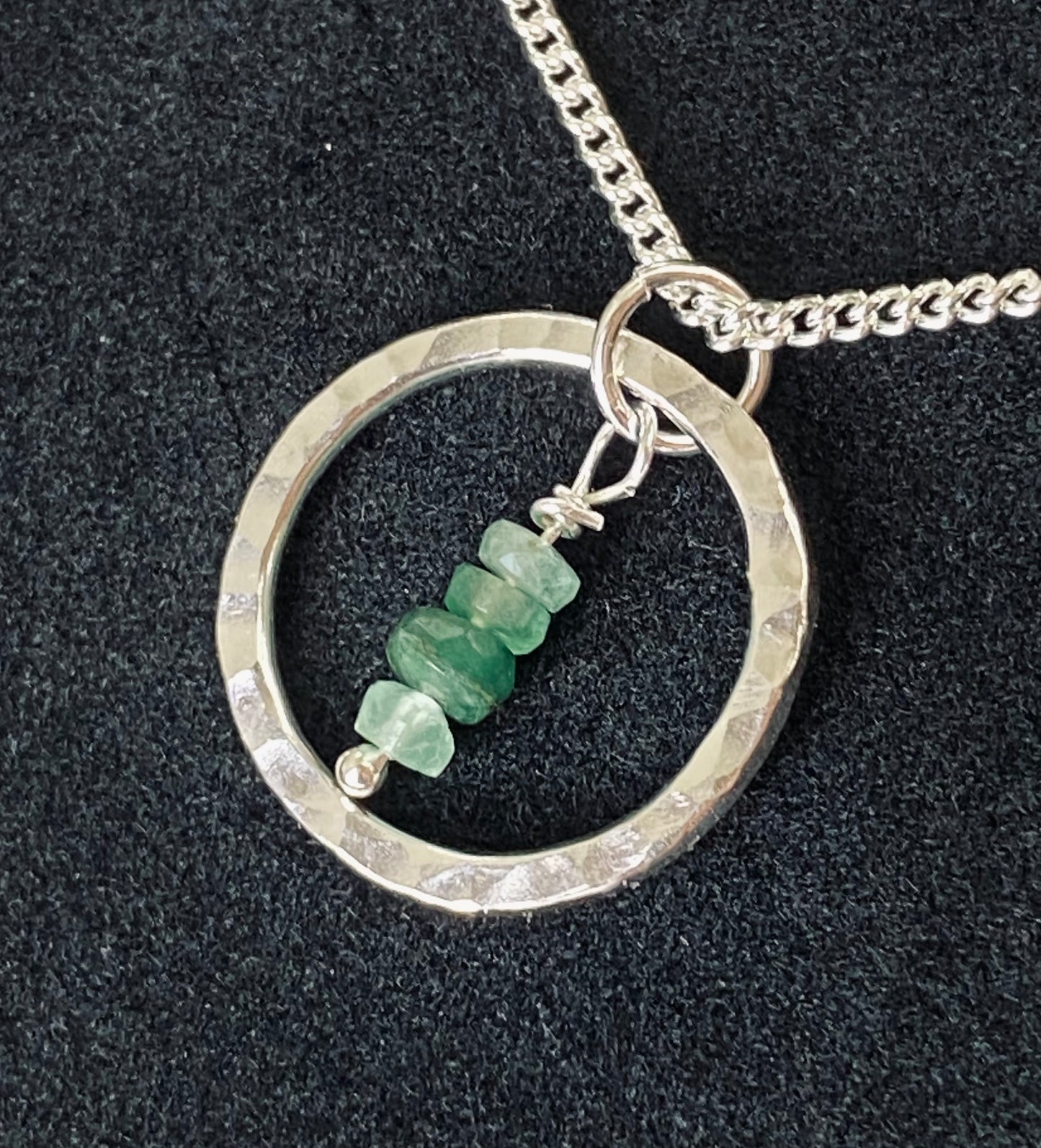 Emerald circle necklace