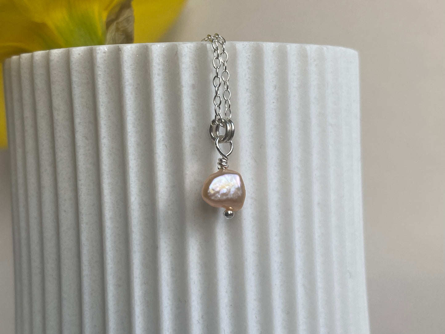 Peach Pearl necklace