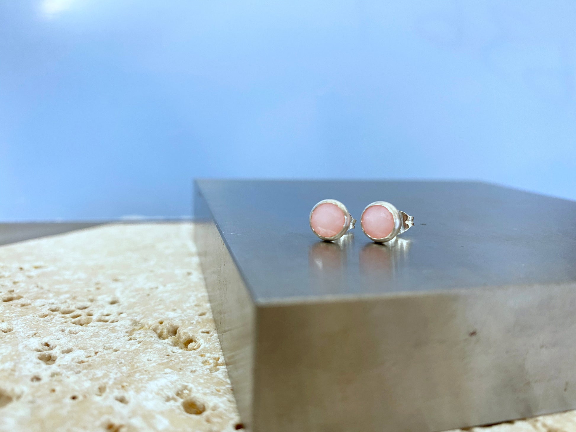 Pink Opal studs NM47