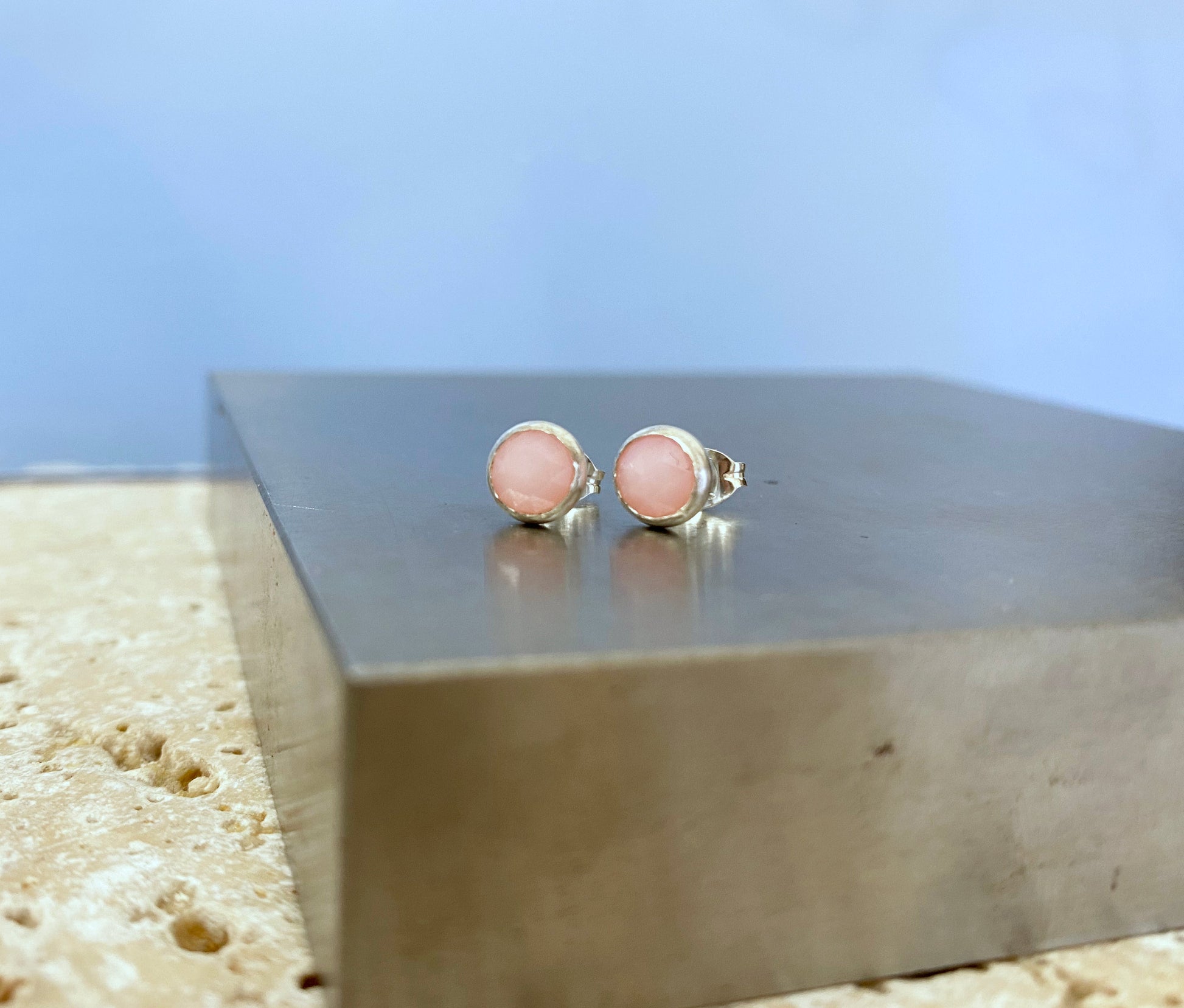 Pink Opal studs NM47