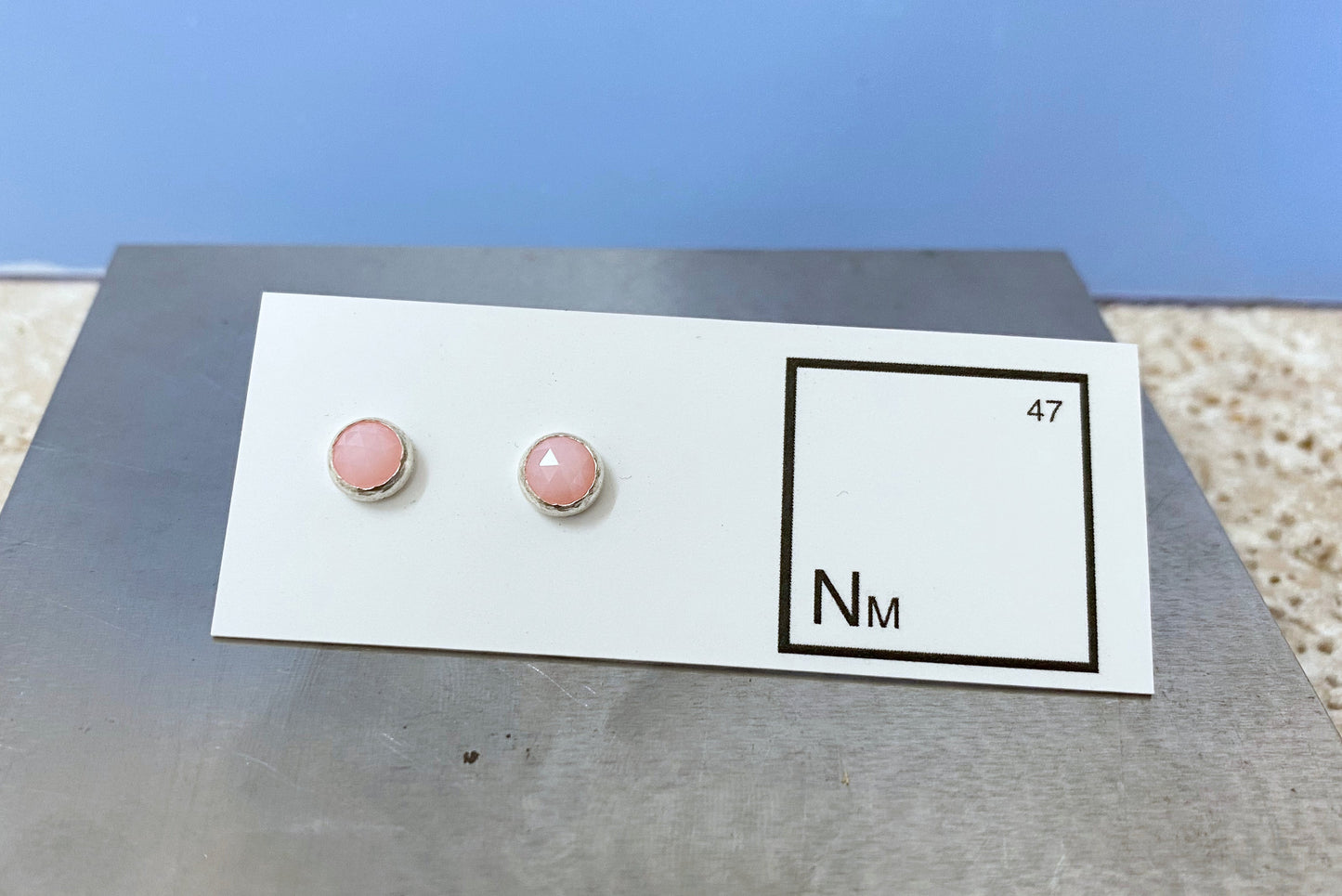 Pink Opal studs NM47